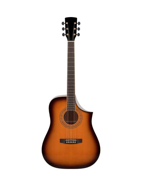 istock Acoustic guitar is isolated on the white 1188601716
