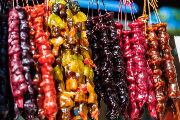 istock multicolor churchkhela on the market 1188602075
