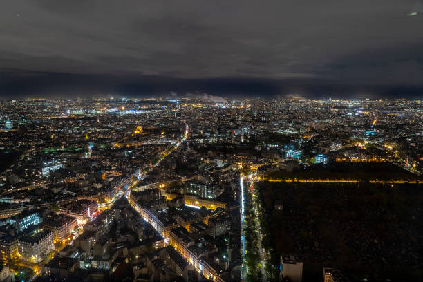 istock Paris night view aerial panorama 1188604862