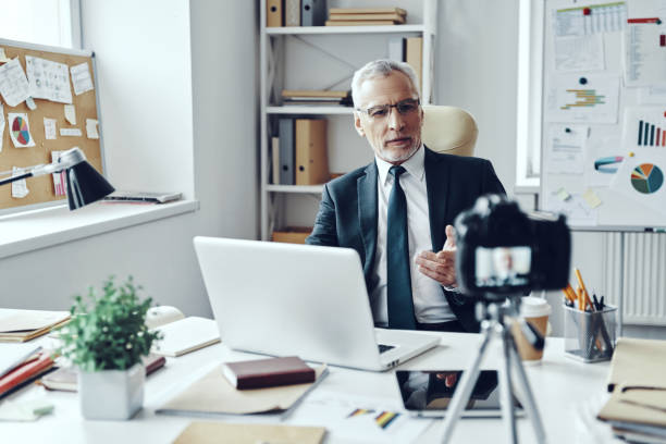 istock Senior man in elegant shirt and tie 1188605465