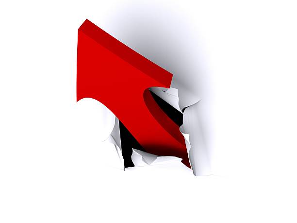 istock arrow pierces the sheet of paper 118860737