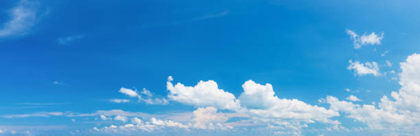 istock Panorama clouds in a blue and orange sky 1188608232