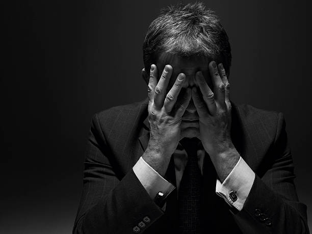 istock Portrait Of Stressed Businessman 118860830