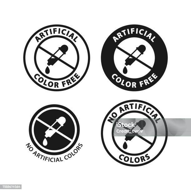 No Color Simple No Artificial Color Circle Sticker Stock Illustration - Download Image ...