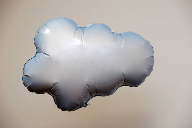 Cloud shaped plastic balloon stock photo