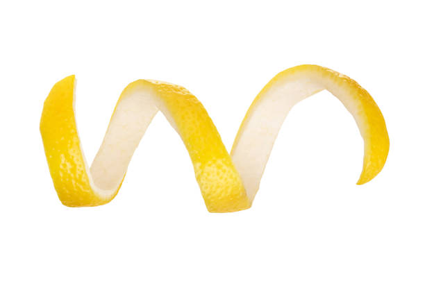istock Lemon peel isolated on white background without a shadow. Healthy food 1188618061