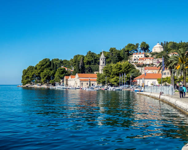 Promenade of the city of Cavtat, Croatia Stock photo of the promenade of the city of Cavtat, Croatia. Travel concept cavtat photos stock pictures, royalty-free photos & images