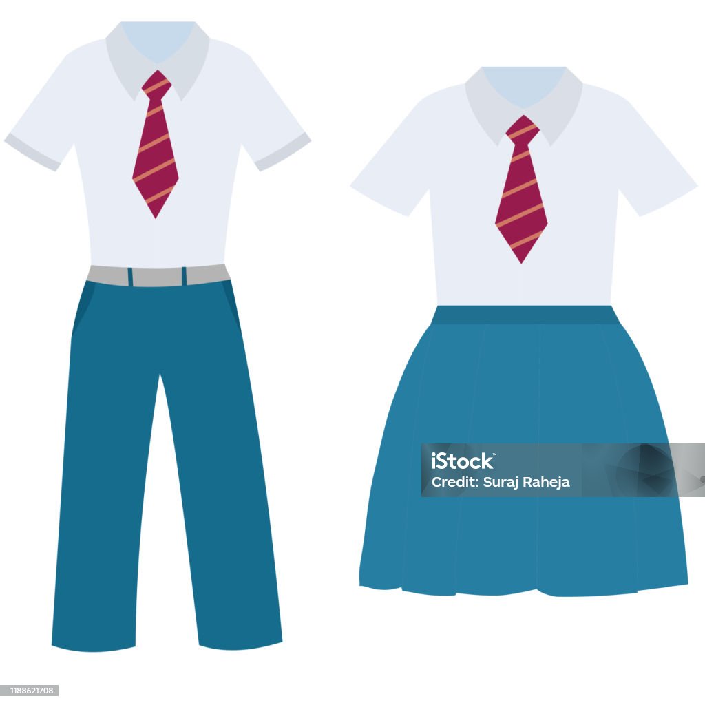 Blue School Uniform Stock Illustration - Download Image Now - School Uniform,  Icon, Art - iStock