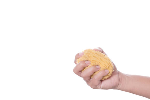 istock Hand holding synthetic bath sponge for baby shower 1188625629