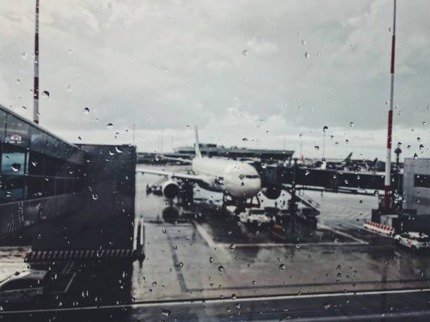 Rainy day at the airport