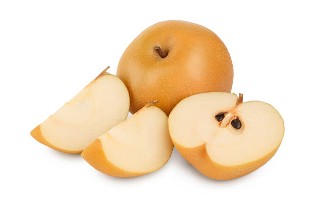 istock Fresh asian pear isolated on white background 1188628242