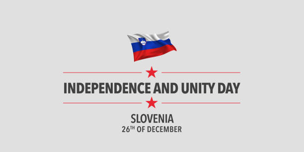 istock Slovenia independence and unity day greeting card, banner, vector illustration 1188628399