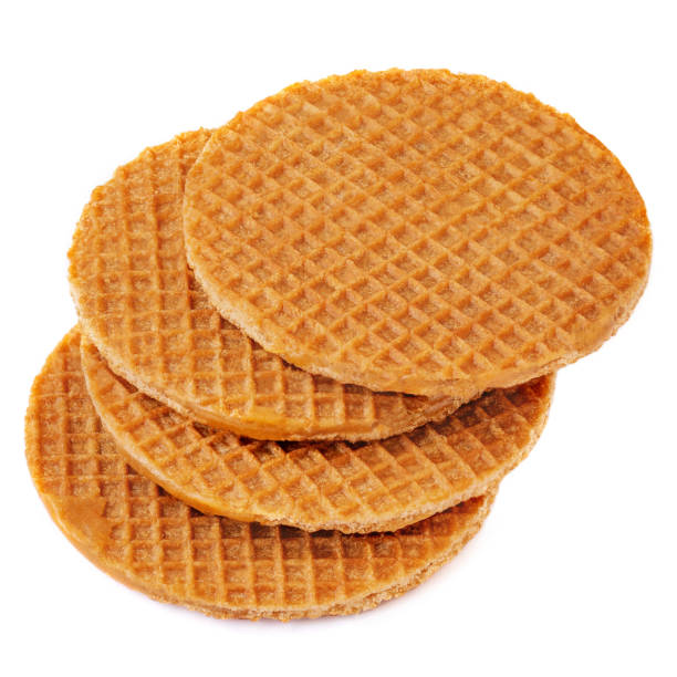 istock Stroopwafels or Dutch Waffles with caramel  isolated on a white background close up. 1188630835