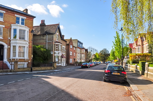 London, UK - May 2019: Streets of West Ealing district