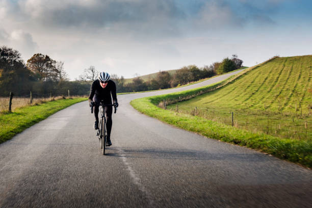 istock Cyclist out for a winter training ride in Denmark. 1188636467