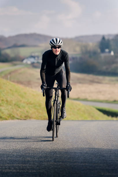 istock Cyclist out for a winter training ride in Denmark. 1188636548