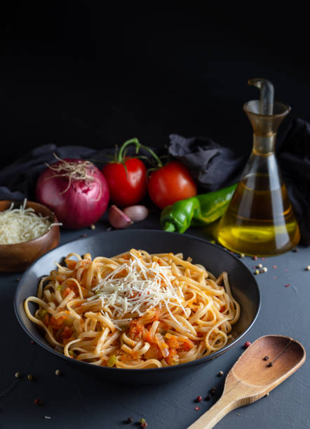 istock noodles, pasta with homemade tomato sauce 1188639197