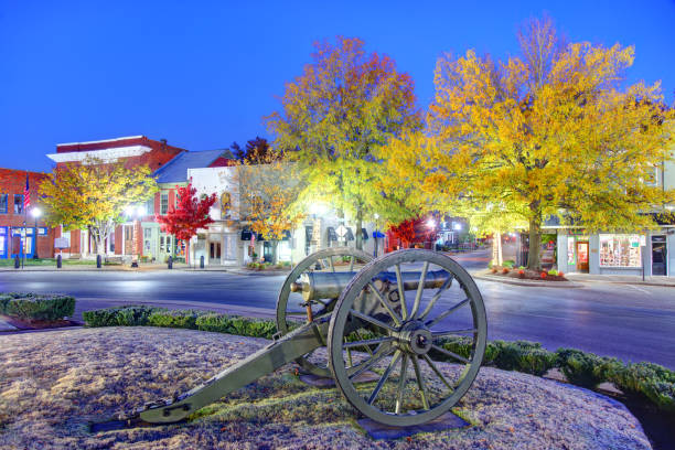 Autumn in Franklin, Tennessee Franklin is a city in, and the county seat of, Williamson County, Tennessee, United States. About 21 miles south of Nashville, it is one of the principal cities of the Nashville metropolitan area cannon artillery photos stock pictures, royalty-free photos & images