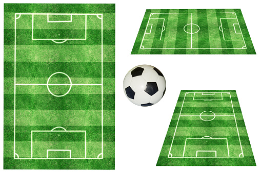 Standard sized football field that makes it beautiful and soccer. Football Field Collection