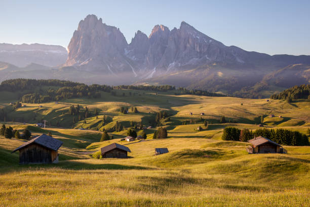 istock summer sunrise over Alpe di Siusi, Dolomites, Italy 1188643193