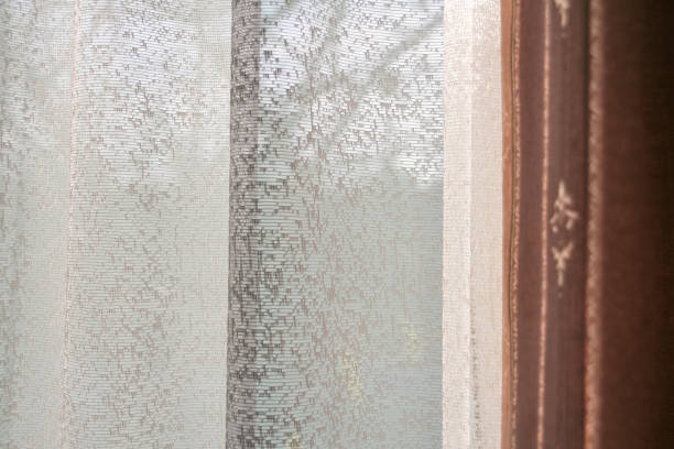 istock Home curtains on the windows. 1188645057