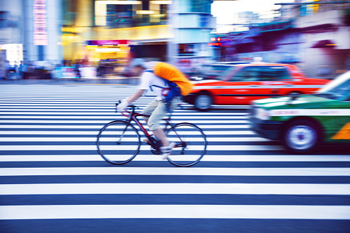 Motion Blur of Bike in Tokyo