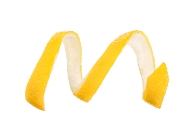 istock Lemon peel isolated on white background without a shadow. Healthy food 1188652137