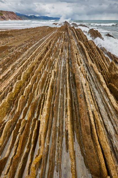 istock Flysch dramatic rock formation Cantabric sea in Zumaia, Euskadi 1188659063