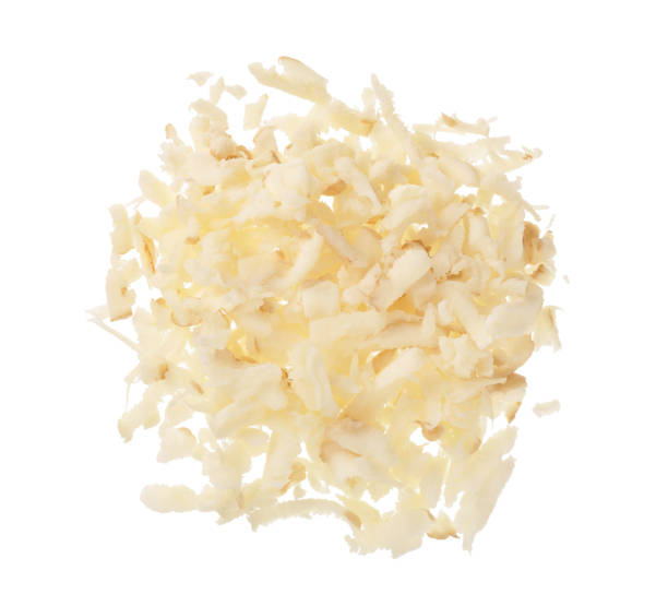 istock Parsnip root grated isolated on white background closeup. Top view. Flat lay 1188660488