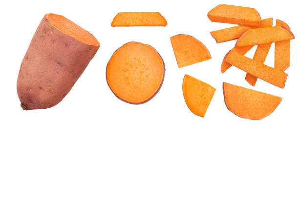 istock Sweet potato isolated on white background with copy space for your text. Top view. Flat lay. 1188660495