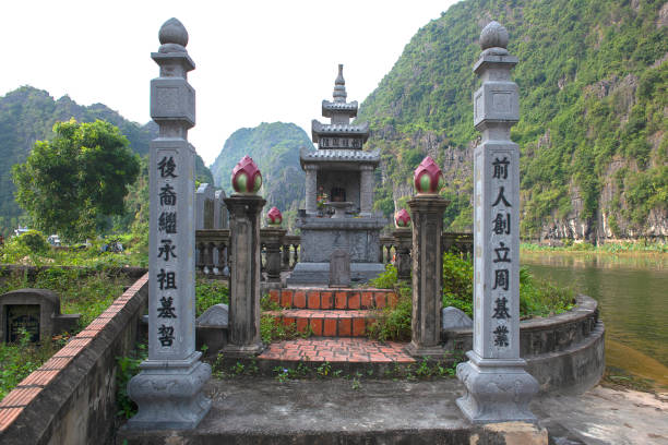 Ancient buddhist pagoda cave complex Bich Dong. Ningjun, Vietnam