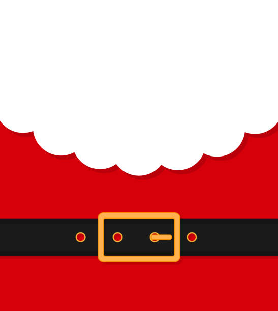 santas botschaftbanner hintergrund. vektor santa bart - belt stock-grafiken, -clipart, -cartoons und -symbole