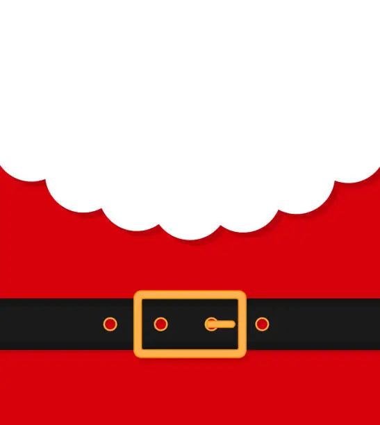 Vector illustration of Santa's message banner background. Vector santa beard