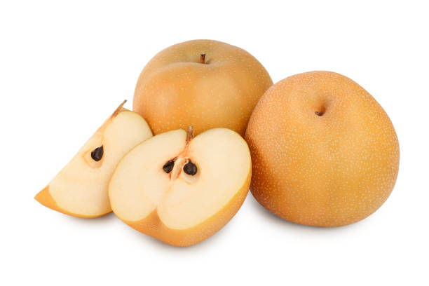 istock Fresh asian pears isolated on white background 1188664016