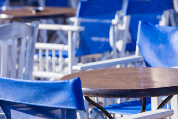 istock Open cafe outdoor restaurant in Greece 1188665089