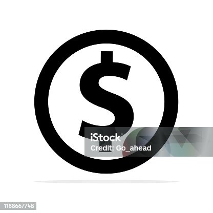 istock Dollar coin icon. Vector concept illustration for design. 1188667748