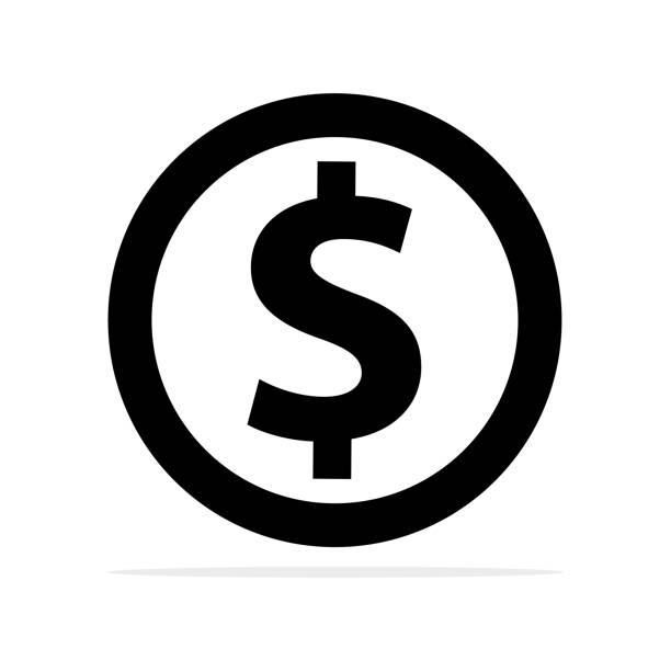 Dollar coin icon. Vector concept illustration for design. Dollar coin icon. Vector concept illustration for design. tax borders stock illustrations