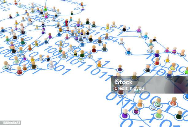 Cartoon Crowd System Programming Code Stock Photo - Download Image Now ...