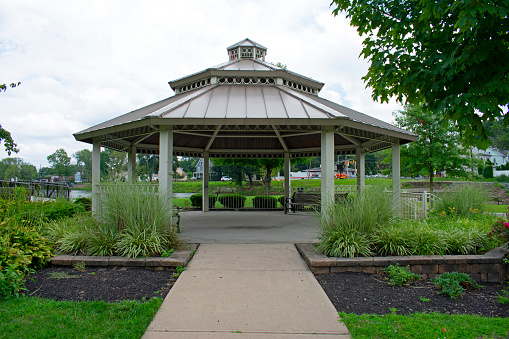 Beautiful Gazebo in the middle of Columbus Park, in Piscataway, New Jersey, USA.
