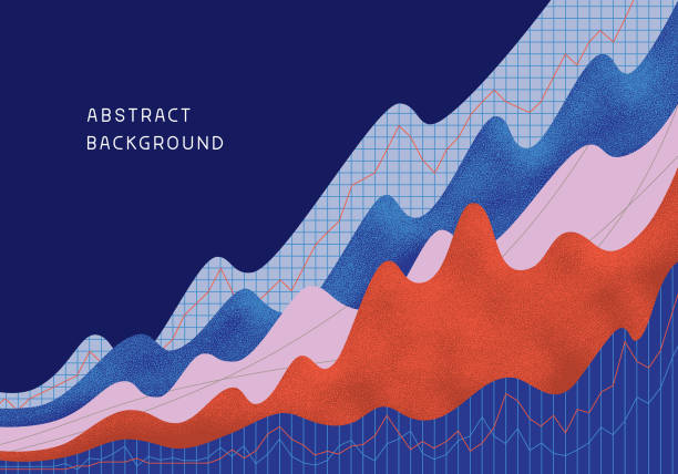 illustrations, cliparts, dessins animés et icônes de contexte financier abstrait - diagramme