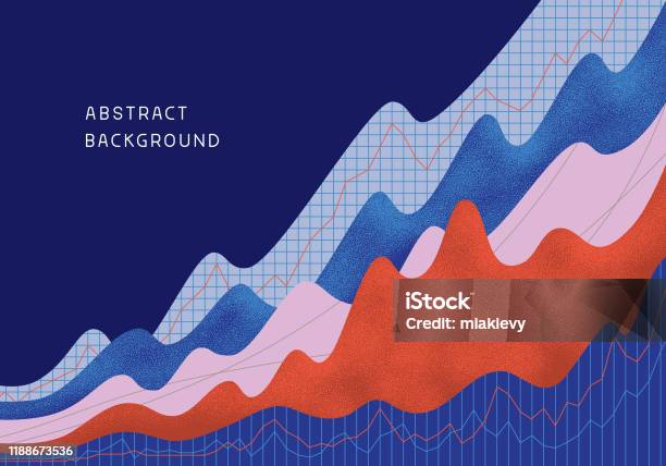 Abstracte Financiële Achtergrond Stockvectorkunst en meer beelden van Groei - Groei, Grafiek, Bedrijfsleven