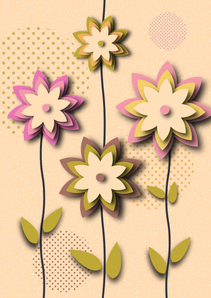 istock Abstract floral background cut paper art style. Template for banner, poster, promotion, website, online shopping, advertising. 1188674862