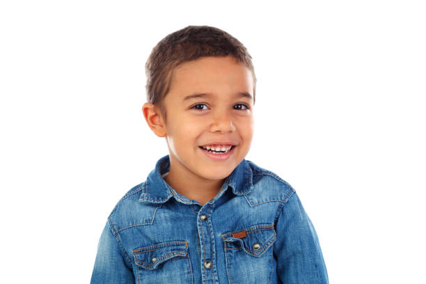 istock Funny small child with denim t-shirt 1188679316