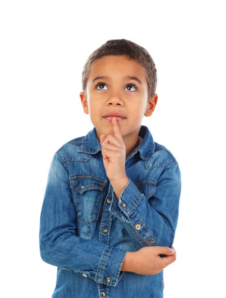 istock Pensive small child with denim t-shirt 1188685223