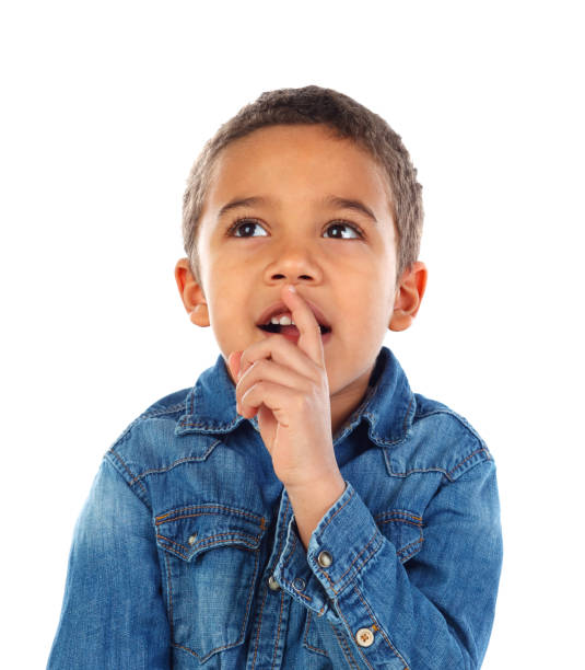 istock Pensive small child with denim t-shirt 1188685244