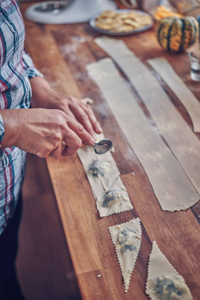 istock Preparing Spinach Ravioli with Thyme and Chili 1188686192
