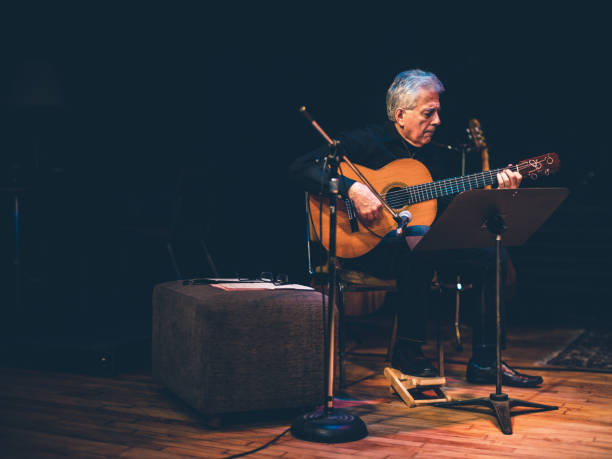 istock Male guitarist performing on the stage 1188686231