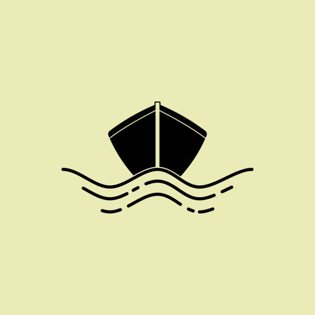 ilustrações, clipart, desenhos animados e ícones de projeto do vetor do ícone do barco - vela peça de embarcação