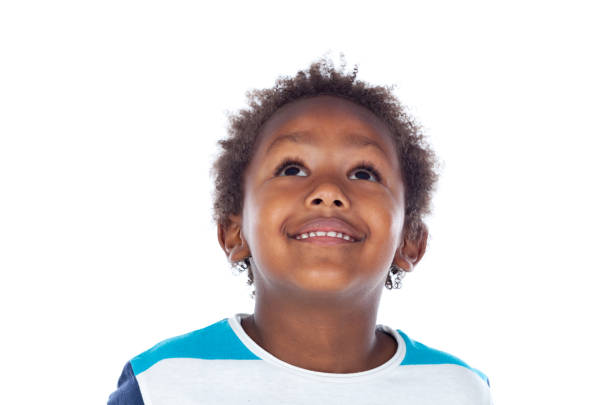 istock Adorable afroamerican child looking up 1188692650