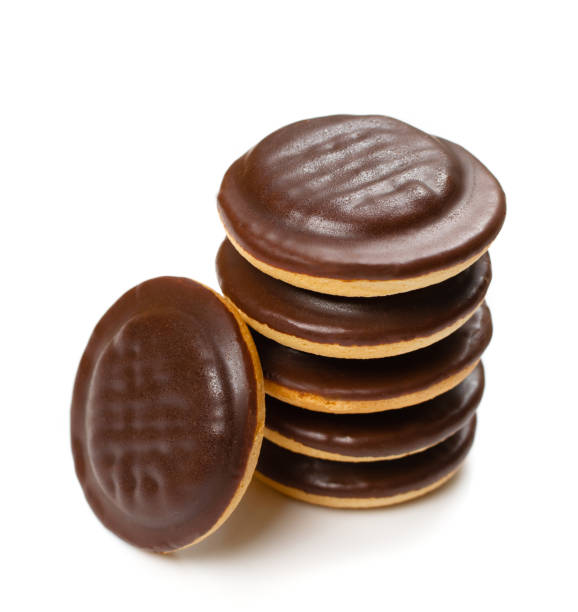 istock Round chocolate jaffa cake or biscuit cookie filled with natural jam 1188694249